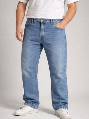 Men's Classic Straight Light Blue Jeans